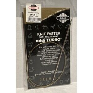 SKACEL Addi Turbo Knit Faster 24” US 3 - 3.25mm NEW Knitting Needle